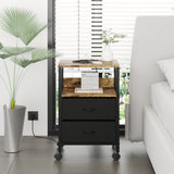 Lutown-Teen Bedside table, Side Table, Small End Table, Tall Nightstand for Living Room, Bedroom, Office, Bathroom
