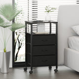 Lutown-Teen Bedside table, Side Table, Small End Table, Tall Nightstand for Living Room, Bedroom, Office, Bathroom