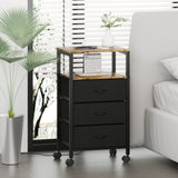 Lutown-Teen Bedside table, Side Table, Small End Table, Tall Nightstand for Living Room, Bedroom, Office, Bathroom