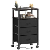 Lutown-Teen Bedside table, Side Table, Small End Table, Tall Nightstand for Living Room, Bedroom, Office, Bathroom