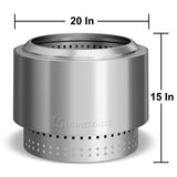 HongTaok Outdoor Smokeless Fire Pit